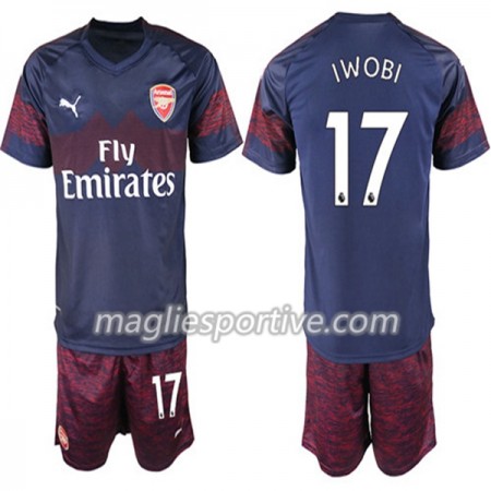 Completo Calcio Arsenal Alex Iwobi 17 Bambino Divisa Trasferta 2018/2019